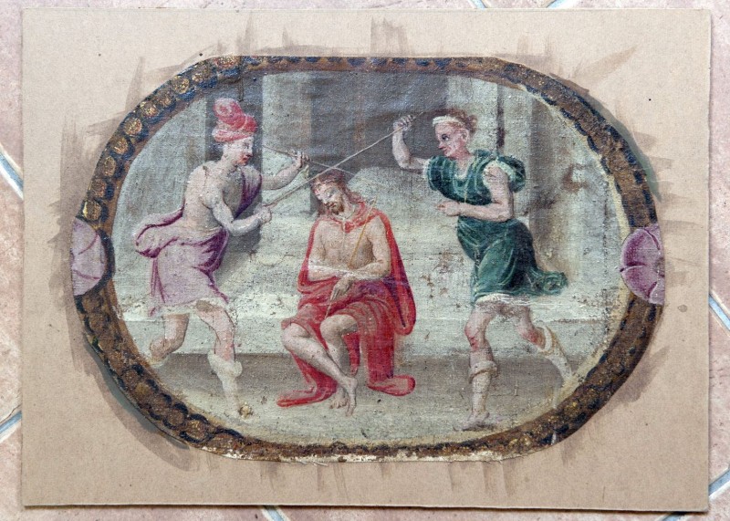 Bottega abruzzese sec. XVI, Dipinto Gesù Cristo coronato di spine