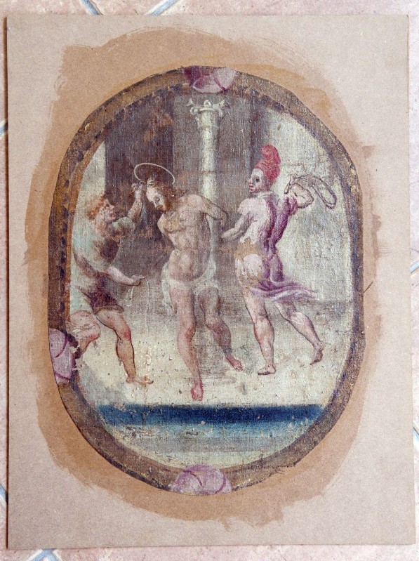 Bottega abruzzese sec. XVI, Dipinto Gesù Cristo flagellato