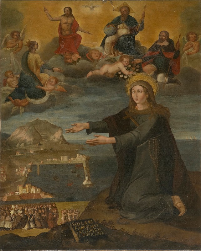 Ambito palermitano sec. XVII, Santa Rosalia intercede per la città di Palermo