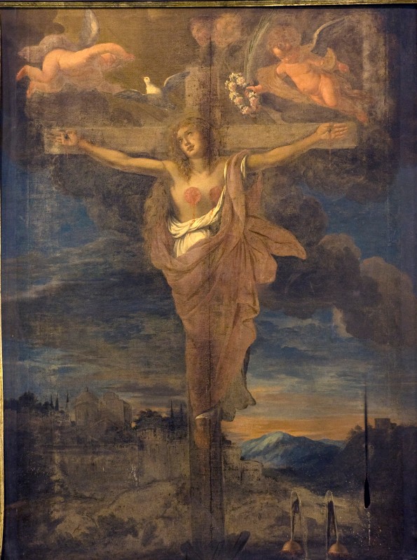 Bott. lucchese sec. XVII, Martirio di santa Giulia dipinto