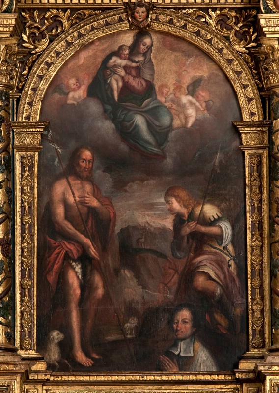 Fossa G. sec. XVII, Madonna con Bambino e SS. Giovanni Battista e Eustachio