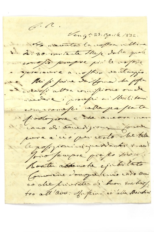 Bottega marchigiana (1832), Lettera di Gesualda Mastai