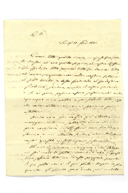 Bottega marchigiana (1831), Lettera di Gesualda Mastai