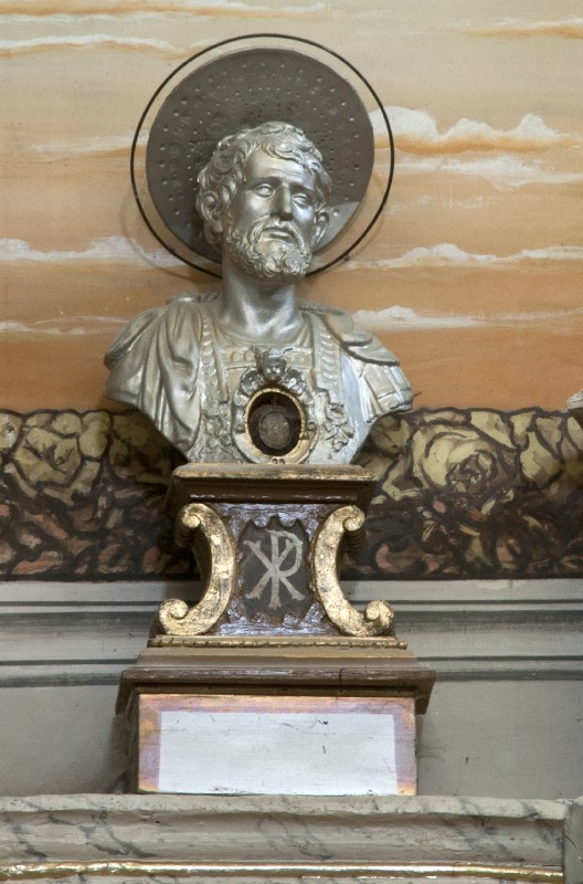 Scultore napoletano sec. XVIII, Reliquiario a busto di San Romano