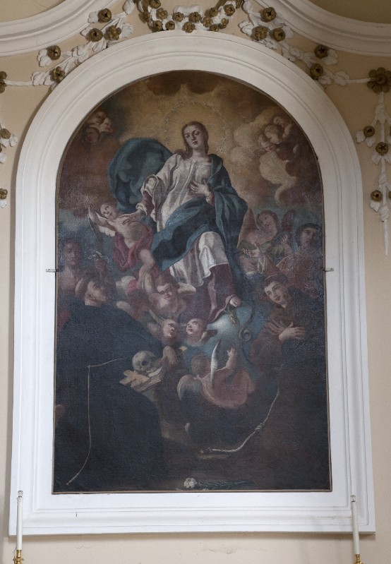 Ambito dell'Italia meridionale sec. XVII, Dipinto di Immacolata tra santi