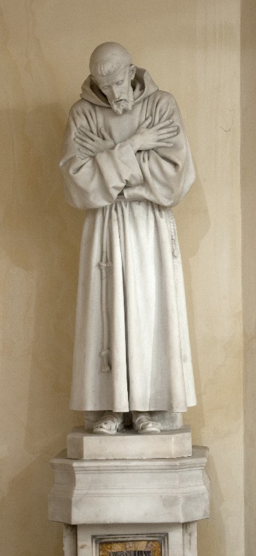 Duprè A. sec. XIX, Statua marmorea di San Francesco d'Assisi
