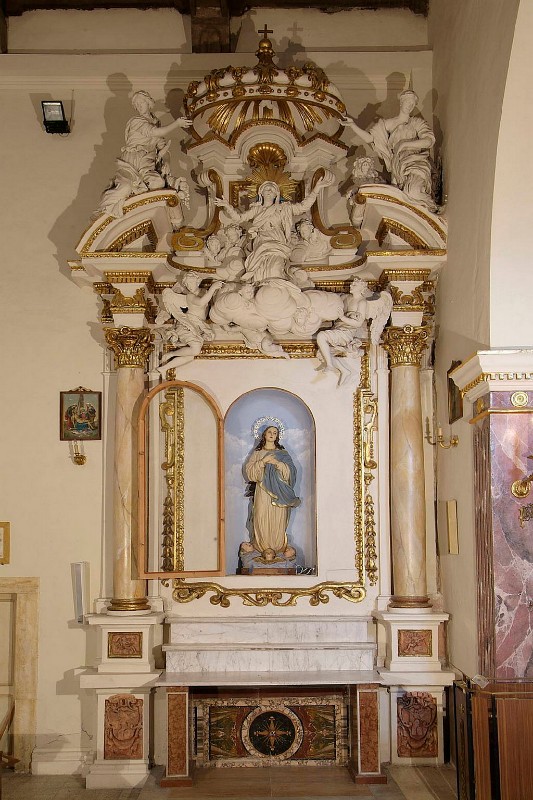 Bott. laziale fine sec. XVII, Altare laterale dell'Assunta