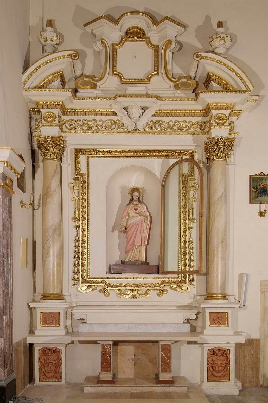 Bott. laziale sec. XVII, Altare laterale del Sacro Cuore