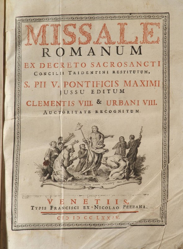 Bott. veneta (1774), Messale senza copertina