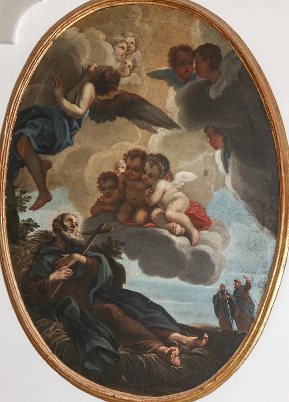 Ambito italiano sec. XVIII, Morte di Sant'Antonio abate
