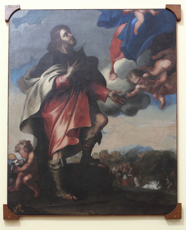 Mercurio C. sec. XVII, San Rocco intercede presso la Madonna contro la peste
