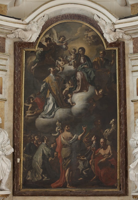 De Maio P. sec. XVIII, Sant'Antimo in gloria, tra Madonna con Gesù Bambino