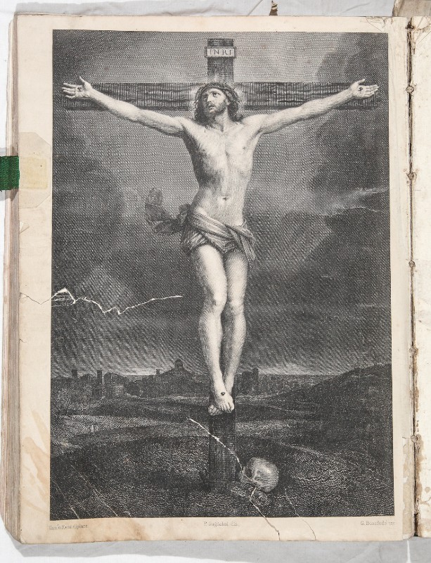 Bonafede Giovanni sec. XIX, Stampa raffigurante Gesù Cristo crocifisso