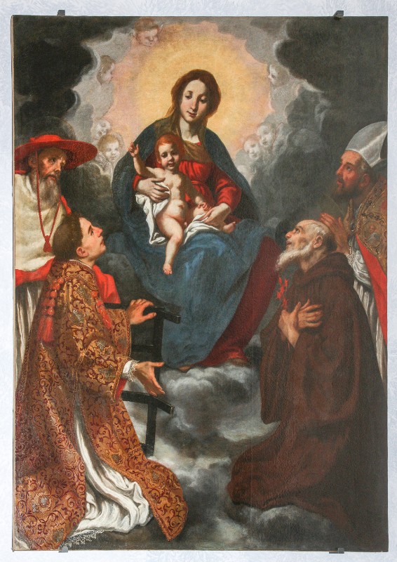 Vignali Jacopo (1632 circa), Madonna con Gesù Bambino in gloria e Santi