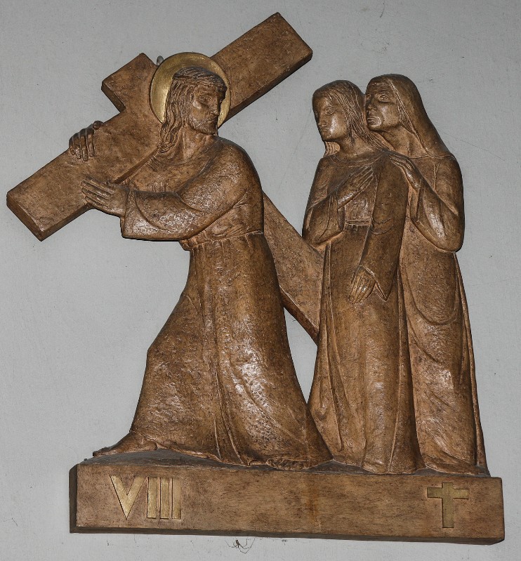 Capezzuoli Cesare metà sec. XX, Gesù Cristo consola le donne di Gerusalemme