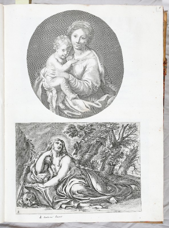 Cantarini Simone sec. XVII, Madonna con Gesù Bambino e Santa Maria Egiziaca