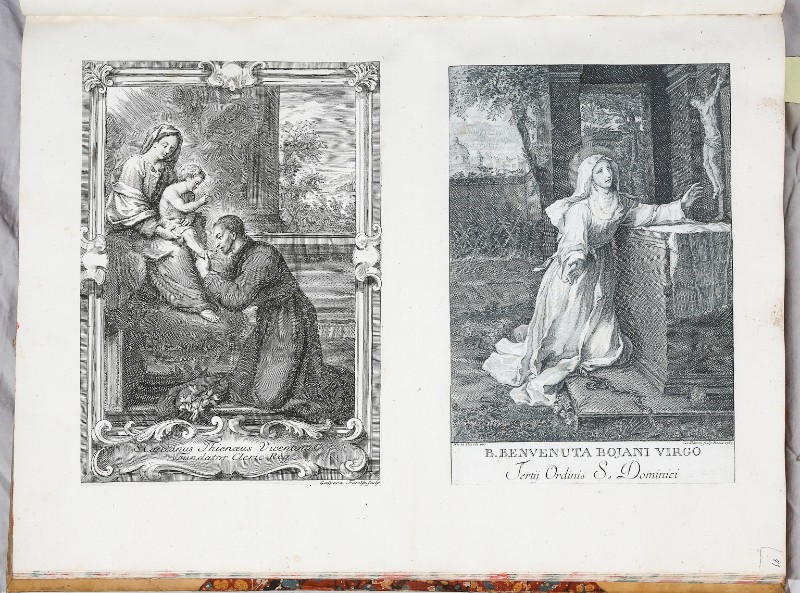 Ambito italiano sec. XVIII - (1765), San Gaetano da Thiene e Beata Benvenuta