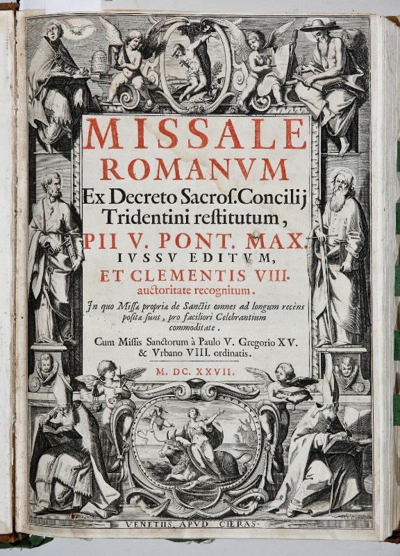 Bott. Ciera - David J. - Stella J. (1627), Frontesipizio di messale