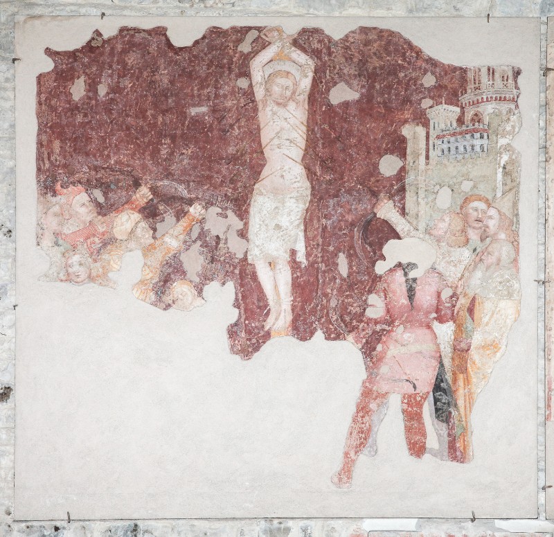 Matteo di Pacino (1365-1370), Dipinto murale staccato con San Sebastiano