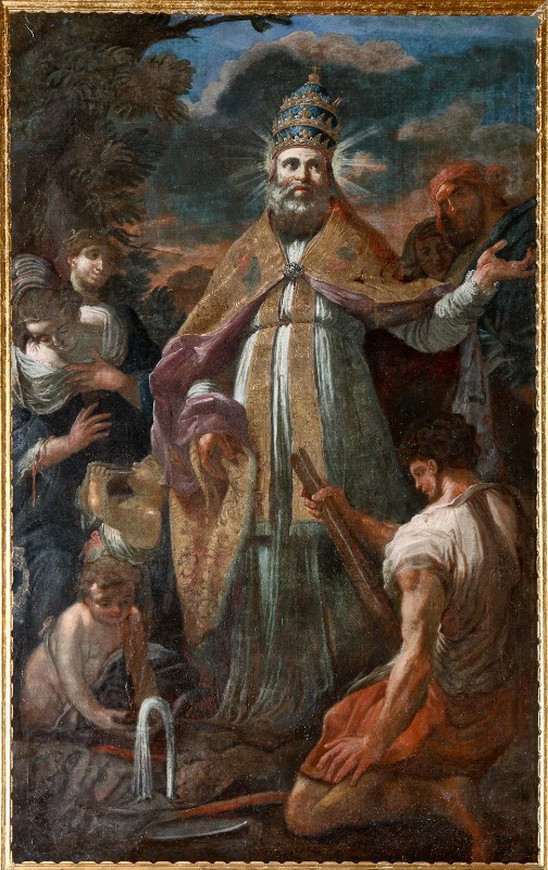 Ambito fiorentino ultimo quarto sec. XVI, Dipinto con San Clemente papa