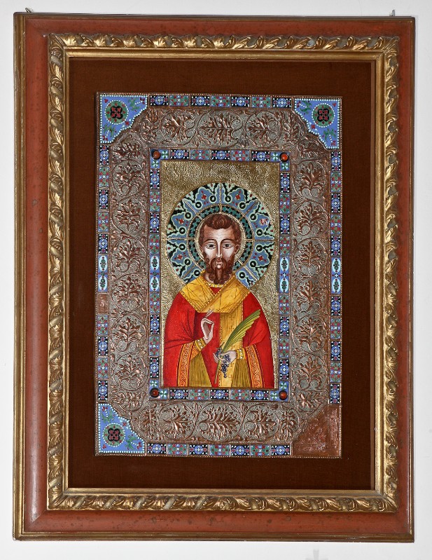 Bottega italiana sec. XX, Cornice dell'icona con San Felice da Nola
