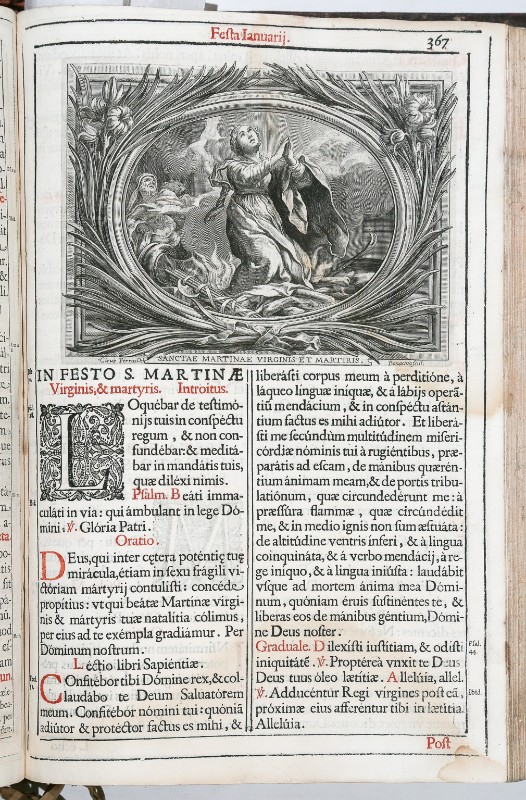 Ferri C. - Bonacina G. sec. XVII, Stampa con Santa Martina