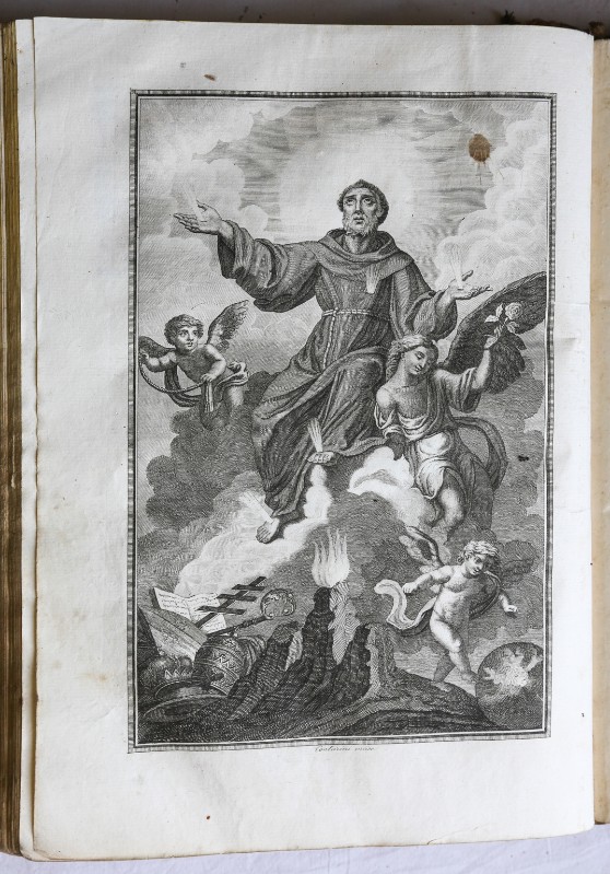 Contarini (1840), Stampa con San Francesco d'Assisi in gloria