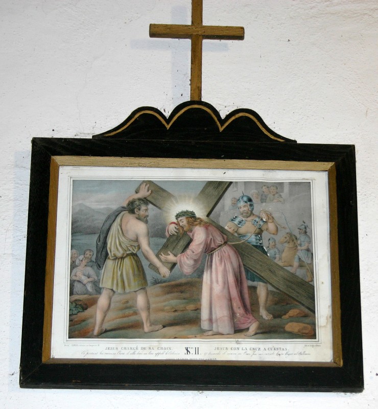 Ambito francese sec. XIX, Gesù Cristo caricato della croce