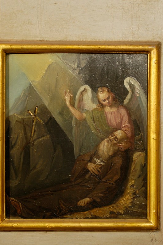 Ambito lombardo sec. XIX, Morte di Sant'Antonio Abate
