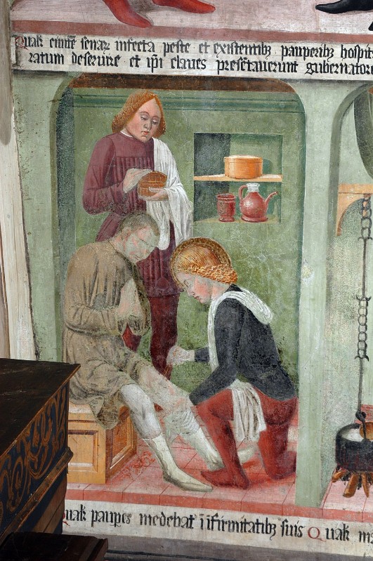 Gian Giacomo da Lodi (1476-1477), S. Bernardino medica un ammalato