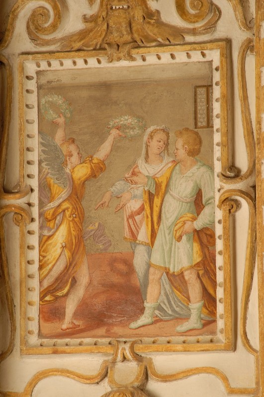 Mainardi A. (1599), Santa Cecilia e San Valeriano incoronati da un angelo