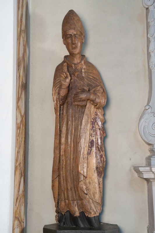 Bott. toscana secc. XIII-XIV, Statua in legno raffigurante San Giusto vescovo