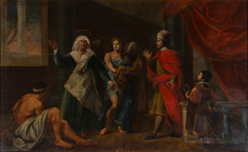 Francesco del Tintore sec. XVII, Dipinto con Santa Zita e il mantello al povero