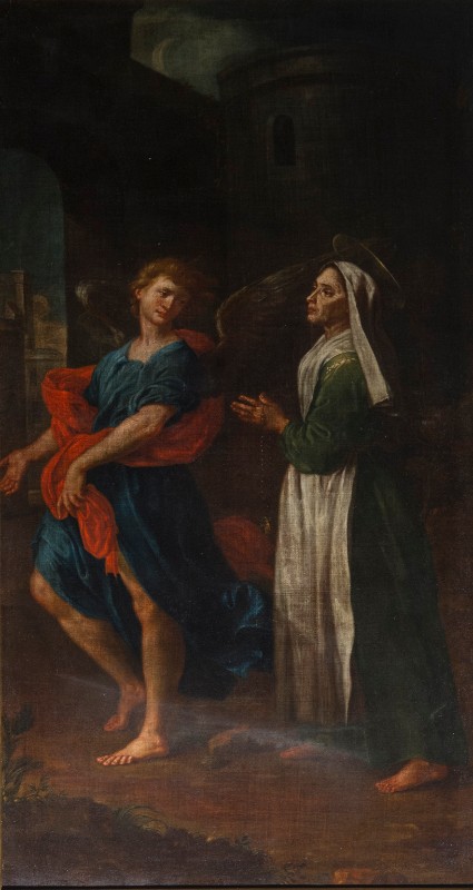 Bott. lucchese sec. XVII, Dipinto raffigurante Santa Zita e l'angelo