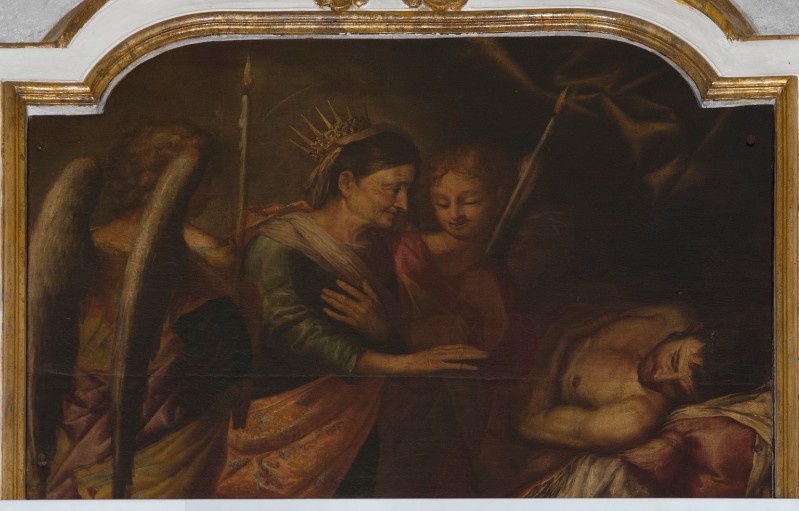 Bott. lucchese sec. XVII, Dipinto raffigurante Santa Zita che assiste un morente