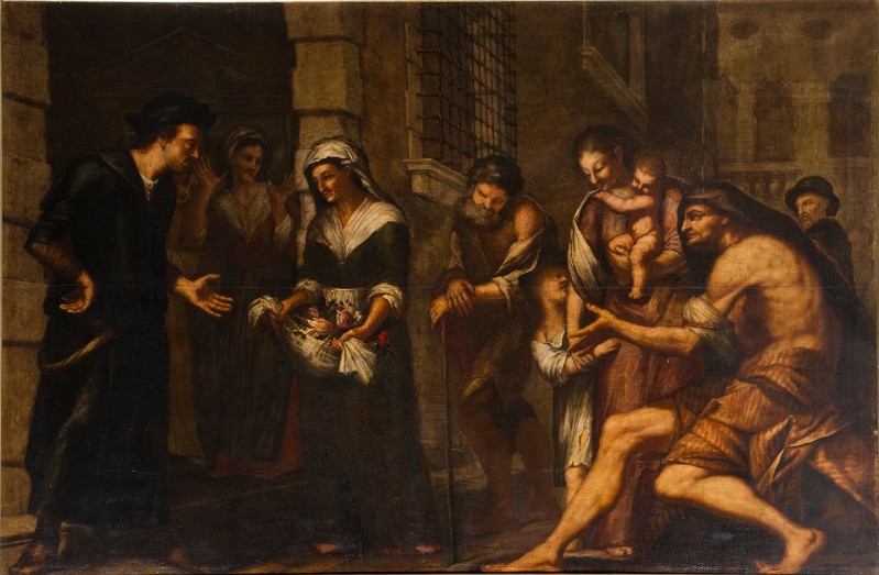 Francesco del Tintore sec. XVII, Dipinto con Santa Zita e il miracolo dei fiori