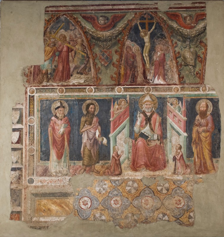 Bott. italiana secc. XIII-XIV, Dipinto murale staccato con San Pietro