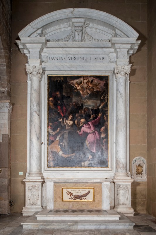 Maestranze toscane sec. XVI, Altare di Santa Fausta in marmo bianco