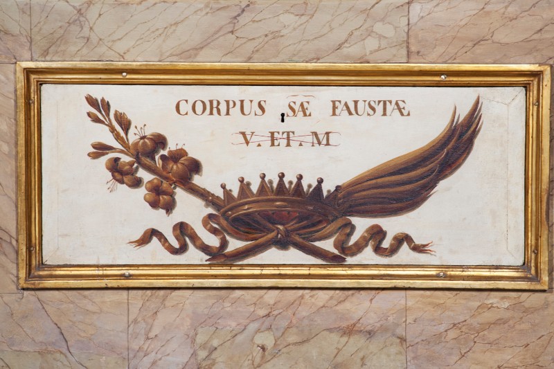 Bott. lucchese sec. XVIII, Cornice lignea raffigurante corona e palma