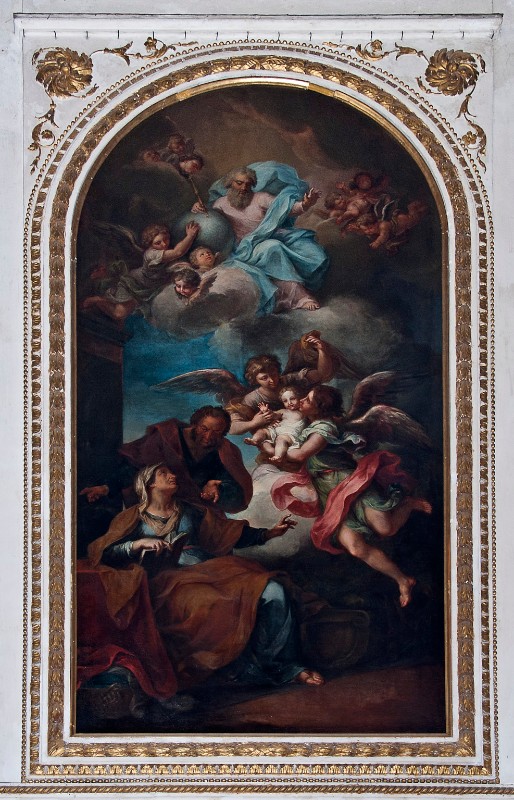 Aili L. (1690), Santa domenicana con corona e gigli ai piedi