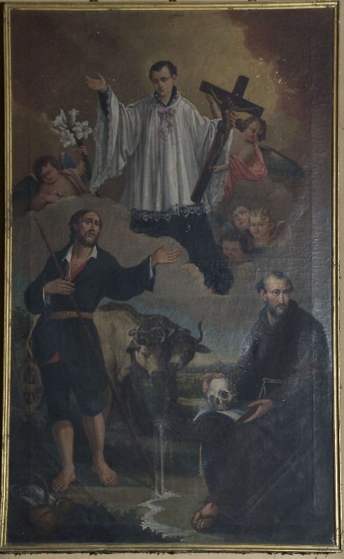 Bott. mantovana sec. XVIII, San Luigi Gonzaga, San Francesco e Sant'Isidoro