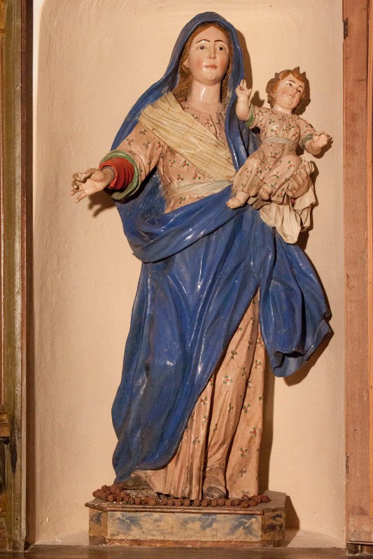 Colombo G. sec. XVIII, Madonna dal manto azzurro col Bambino