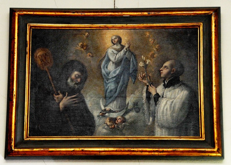 Marchetti G. sec. XVIII, Immacolata coi Santi Luigi Gonzaga e Francesco di Paola