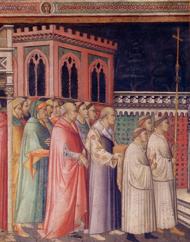 Gaddi Agnolo (1392-1395), Processione con la cintola alla pieve di Santo Stefano