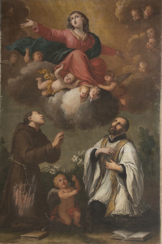 Pittore pisano sec. XVIII, Dipinto della Madonna tra santi
