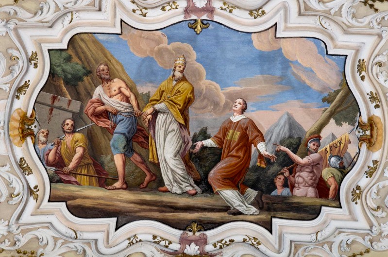 Quaglio D. (1755), San Lorenzo arrestato dagli sgherri romani con papa Sisto II