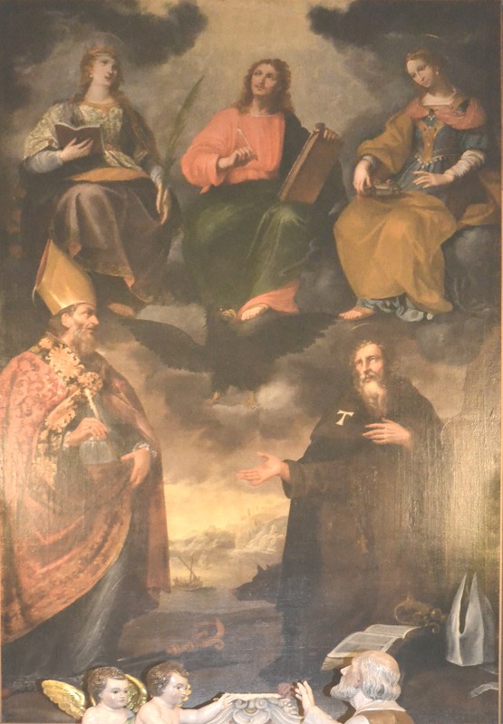 Ambito ligure sec. XVII, Sant'Erasmo e Sant'Antonio abate