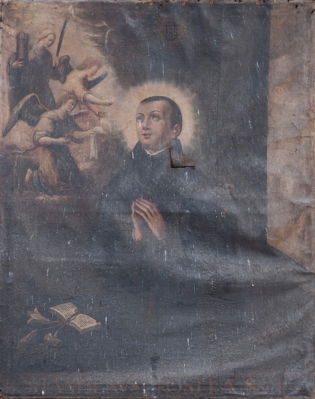 Bottega italiana sec. XVII, San Stanislao in preghiera dipinto