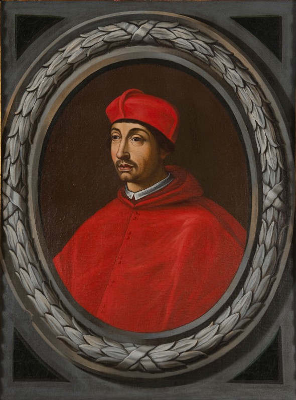 Bott. toscana sec. XVIII, Ritratto di giovane cardinale dipinto a olio su tela