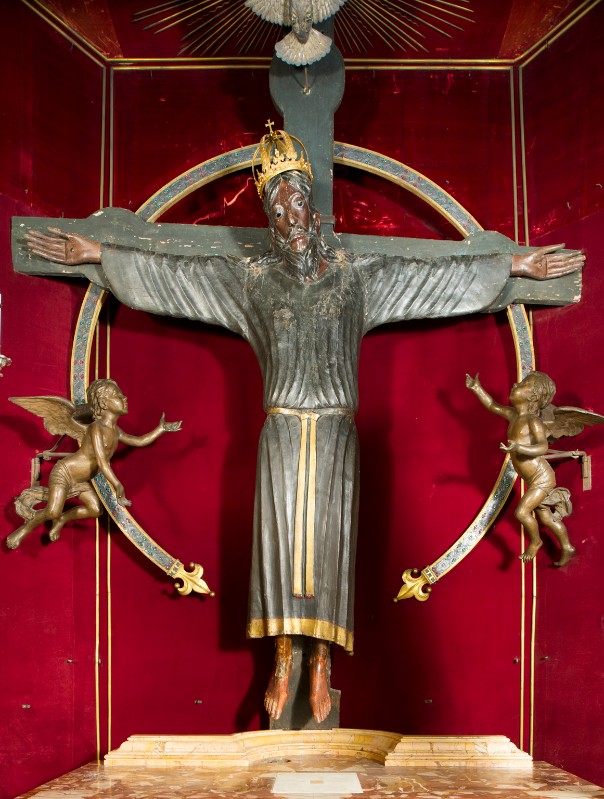 Bott. lombarda sec. XI, Reliquiario a statua raffigurante il Volto Santo